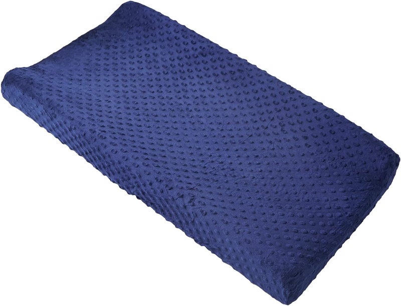 DONOMILO Changing Pad Cover Super Soft Dots Skin-Friendly Breathable Wipeable Changing Table Sheets for Baby Boy and Baby Girl (Estate Blue) - Image 3